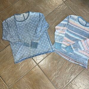 Set of We the free long sleeve t-shirts, both M